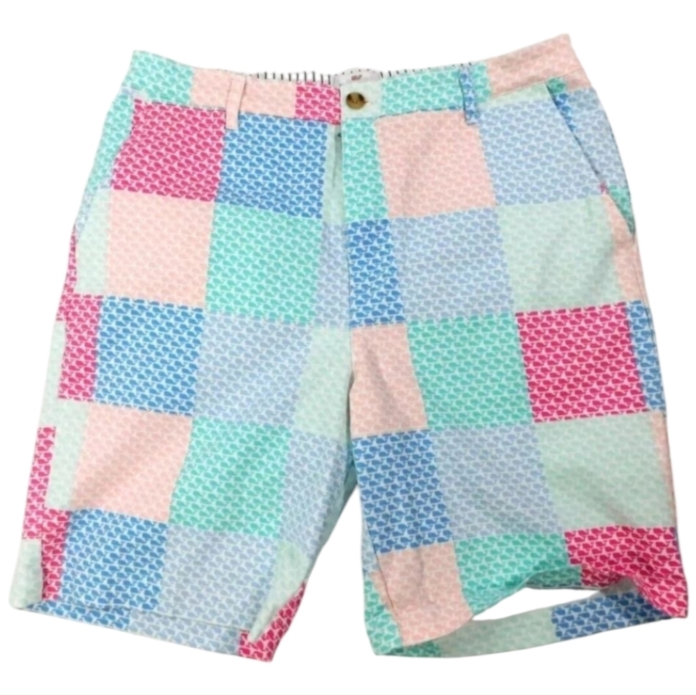 🚫 Vineyard Vines Patchwork Whale Shorts Juniors Bermuda